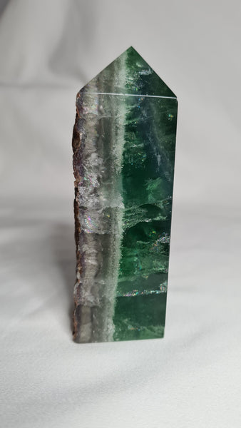 Green Fluorite Tower - unique piece 10.5cm