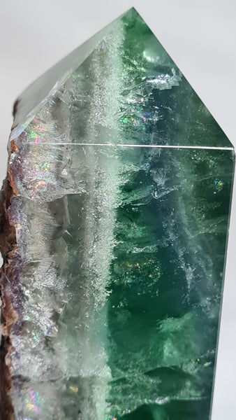 Green Fluorite Tower - unique piece 10.5cm