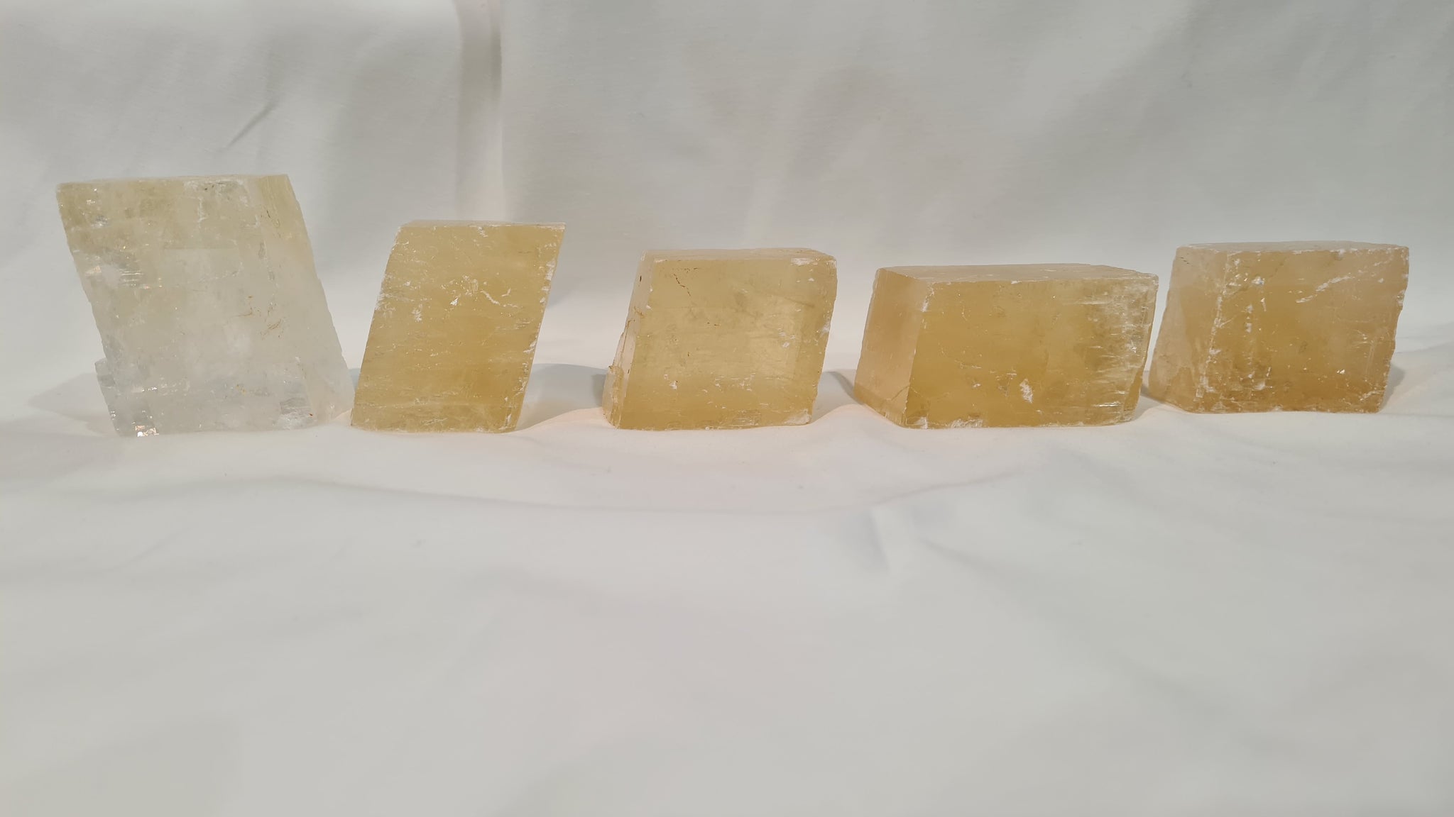 Honey Calcite cubes