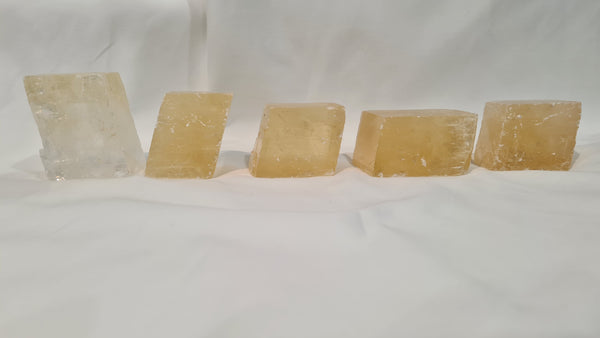 Honey Calcite cubes