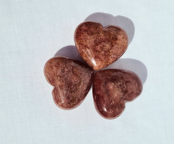 Strawberry Quartz Heart - Puffy