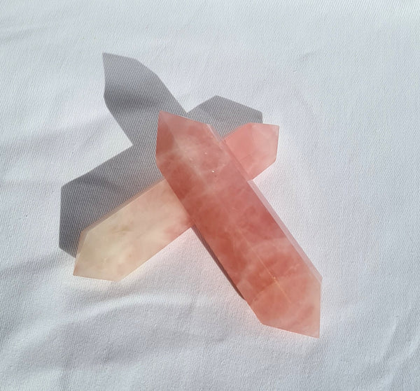 Rose Quartz Double terminated point - Large