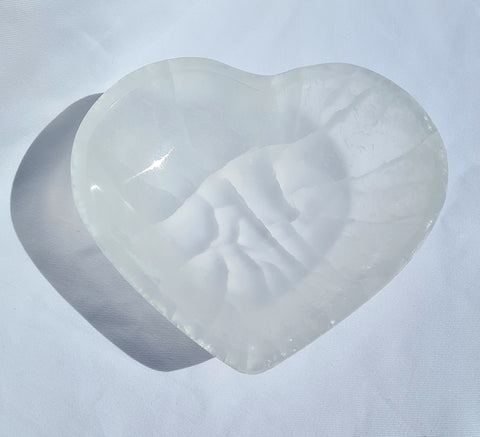 Selenite Heart Bowl - 15cm