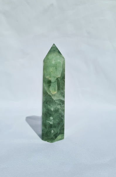 Green Fluorite tower - unique piece 9 cm