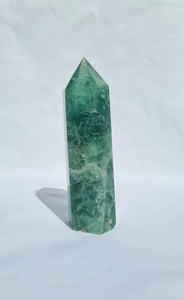 Green Fluorite tower - unique piece 10 cm