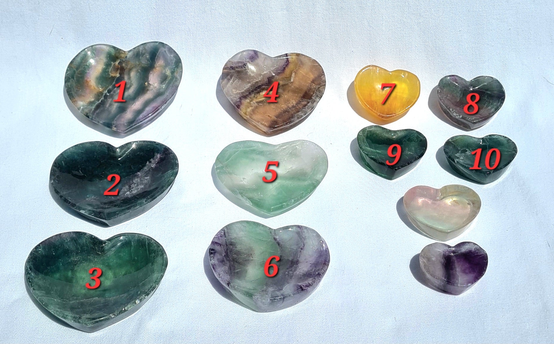 Flourite Bowls - Heart Shape