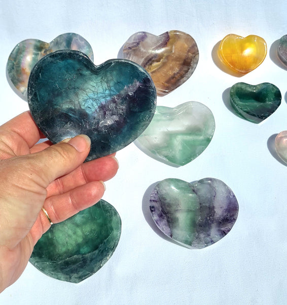 Flourite Bowls - Heart Shape