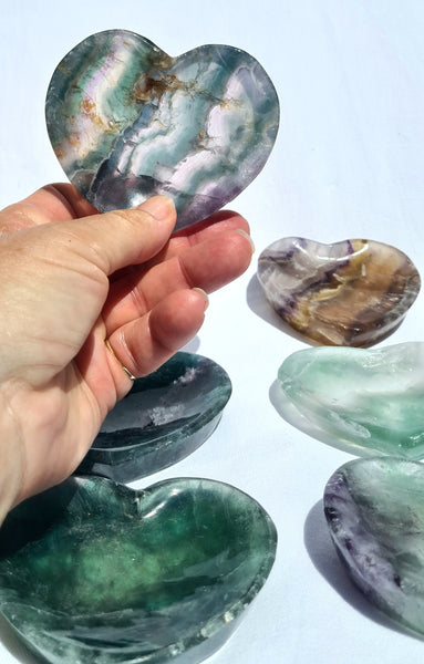 Flourite Bowls - Heart Shape