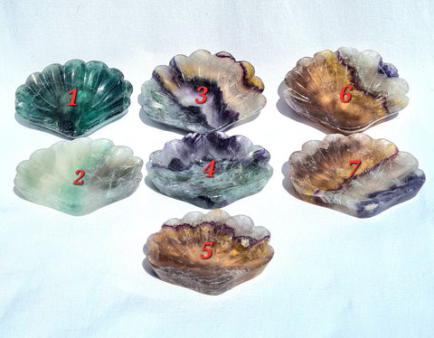 Flourite Bowls -Shell Shape