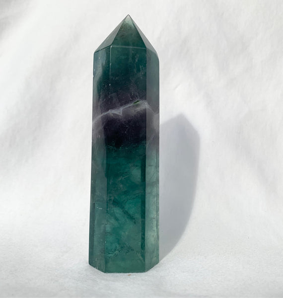 Fluorite tower - unique piece 10 cm