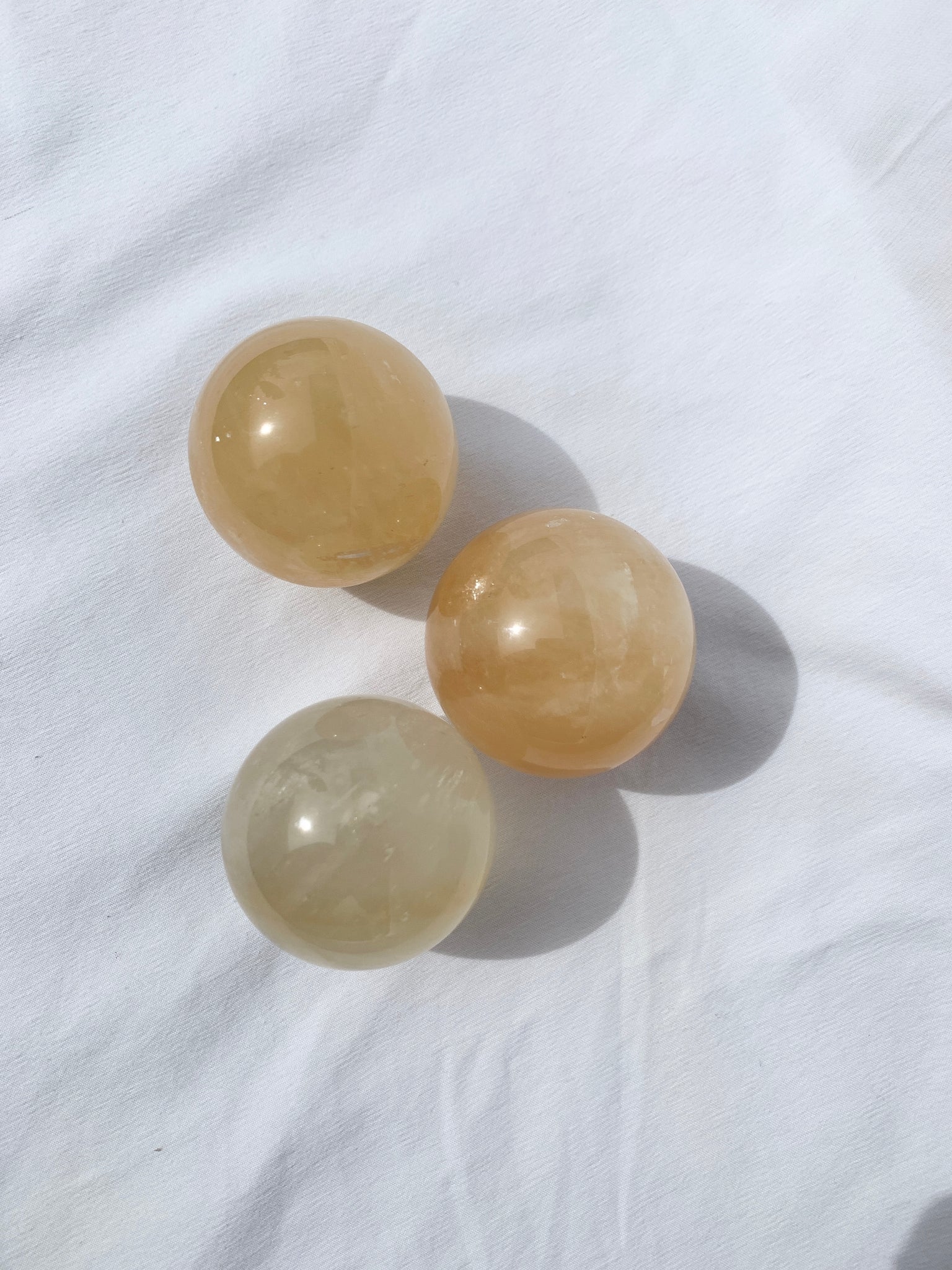 Honey Calcite sphere