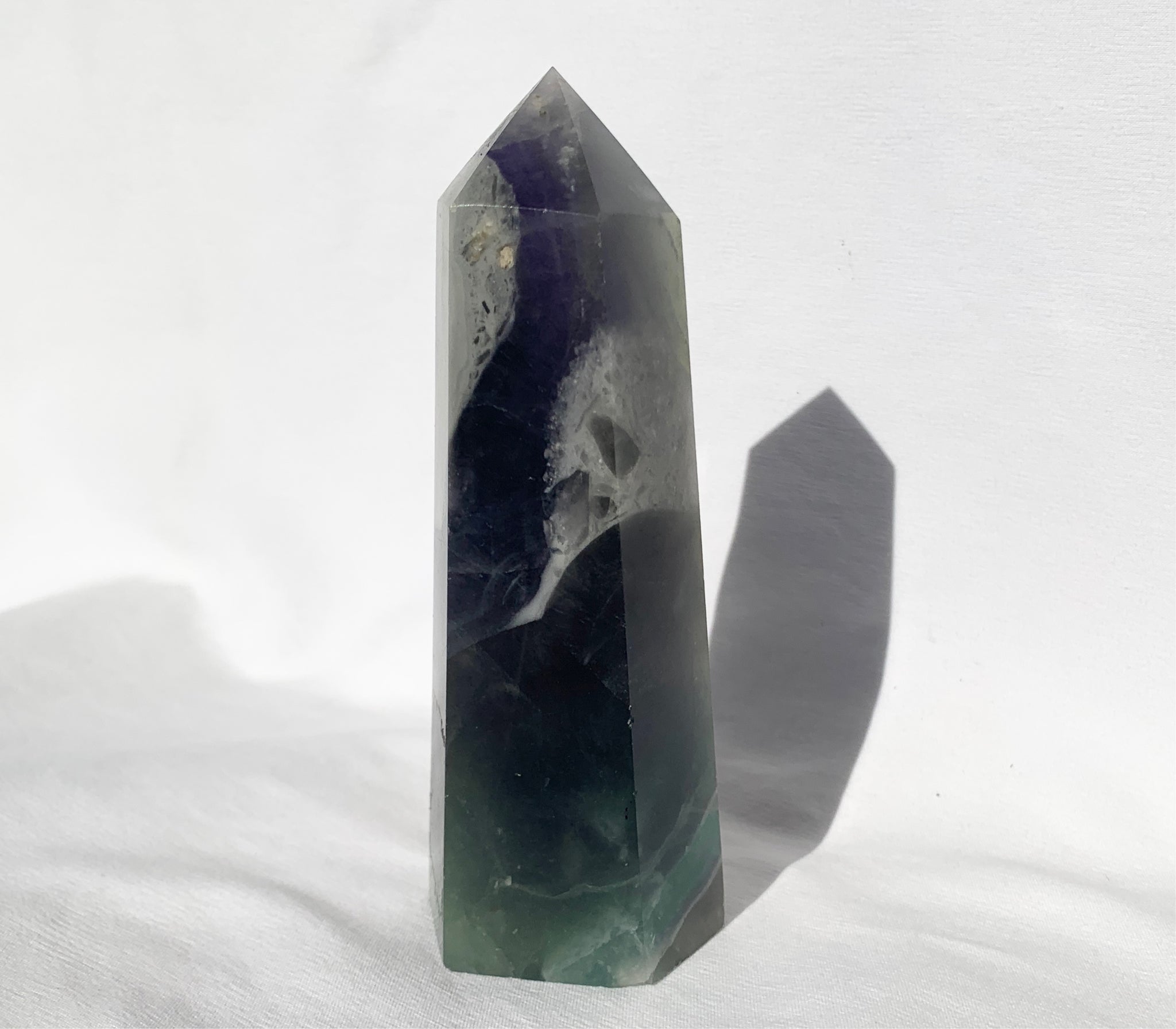 Rainbow Fluorite tower - unique piece 12.5cm