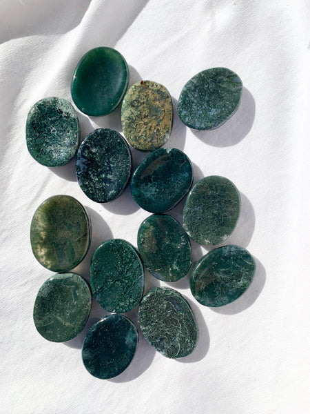 Moss Agate Worry stone