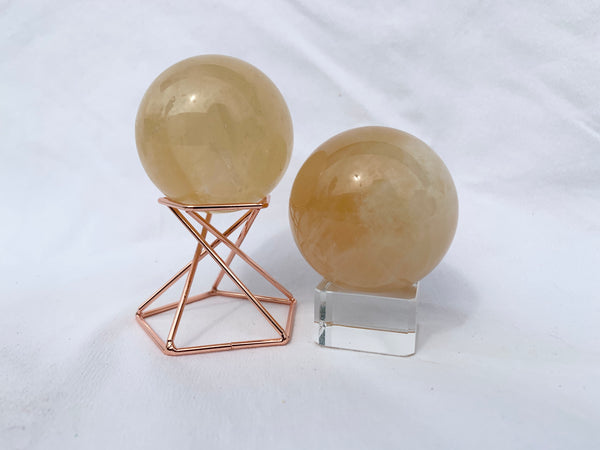 Honey Calcite sphere