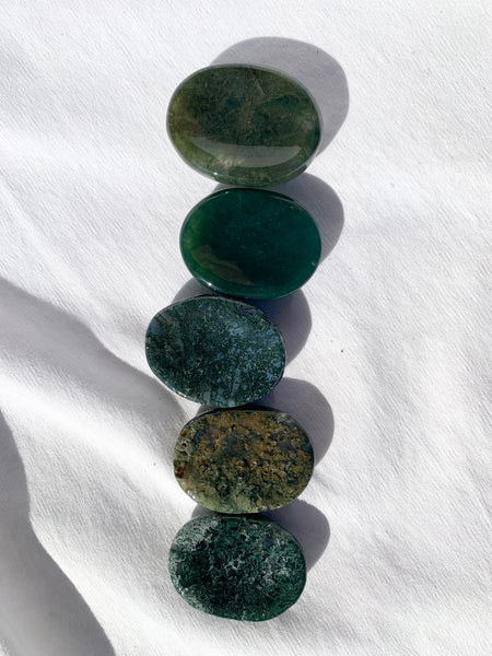 Moss Agate Worry stone